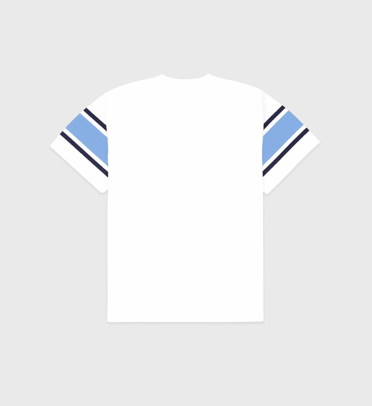 Sporty & Rich Wellness 94 Rugby Tee - White/Flax blue/Navy