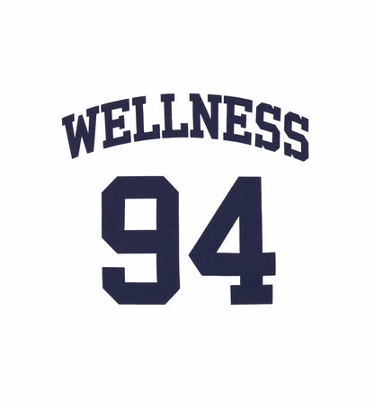 Sporty & Rich Wellness 94 Rugby Tee - White/Flax blue/Navy