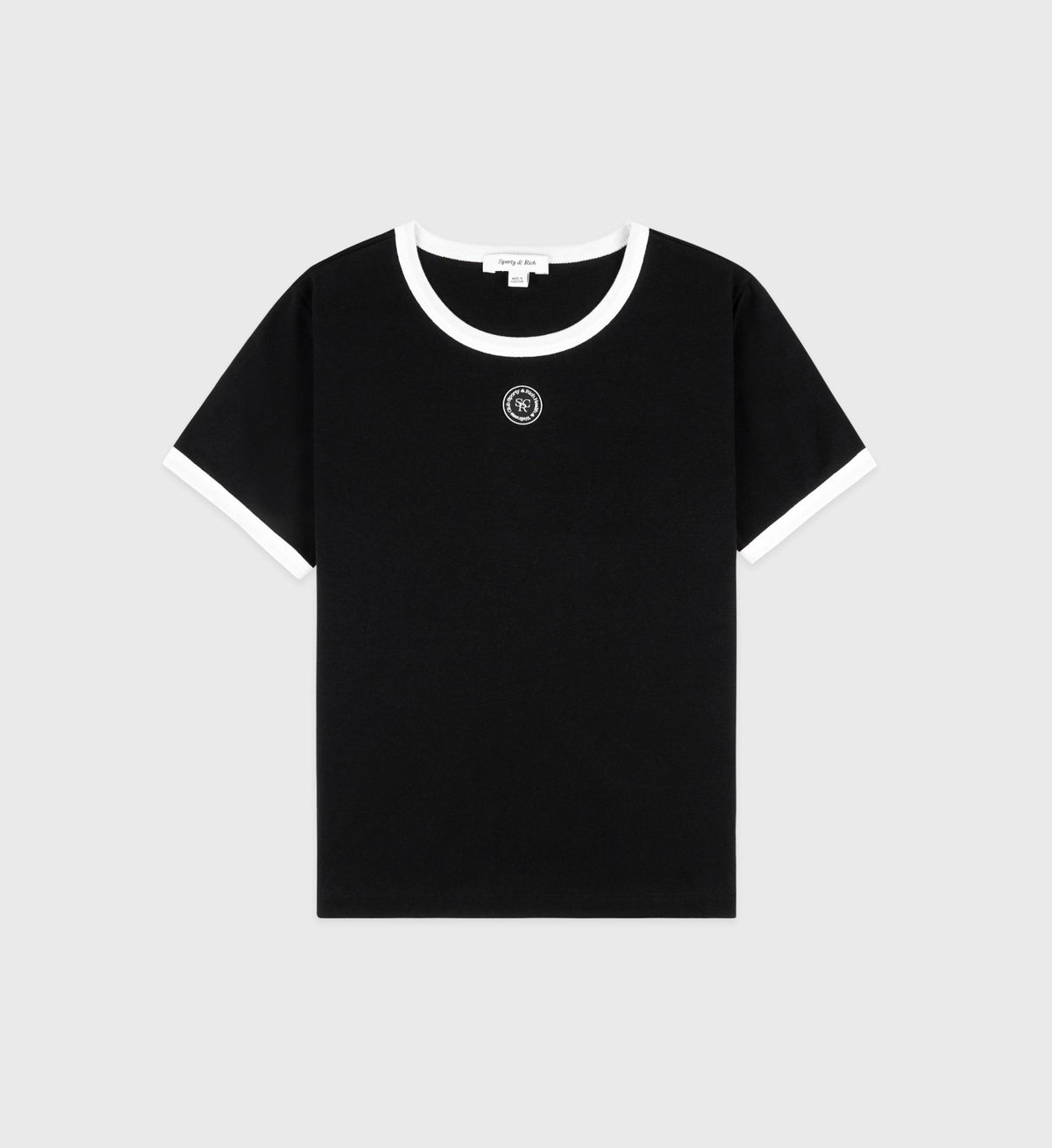 Sporty & Rich SRHWC Ringer Tee - Black/White