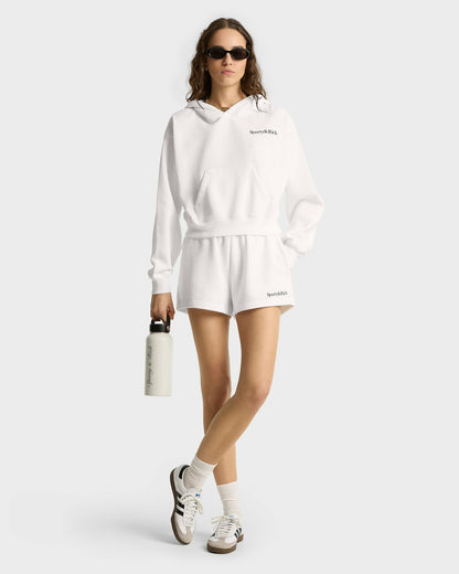 Sporty & Rich Serif Logo Soft Disco Short - White/Navy