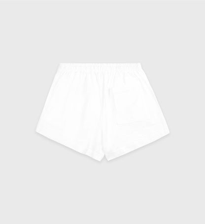 Sporty & Rich Serif Logo Soft Disco Short - White/Navy