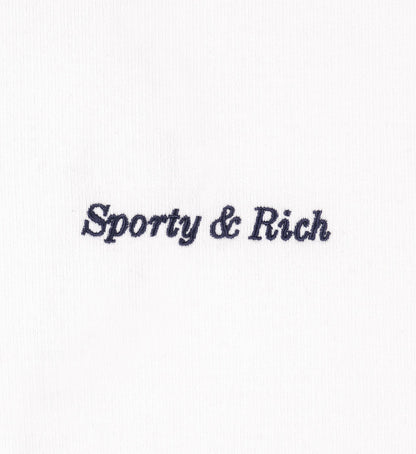 Sporty & Rich Eden Crest Disco Short - White/Navy