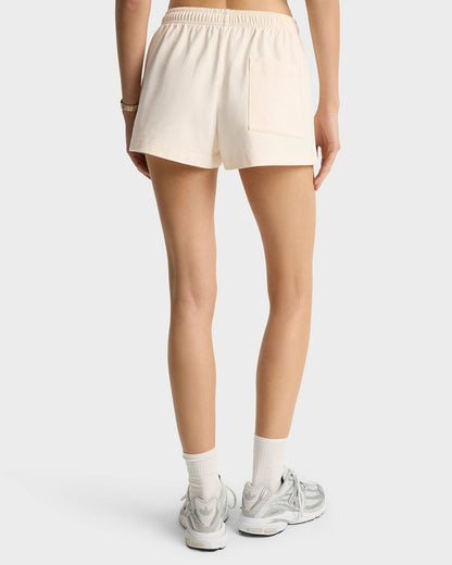 Sporty & Rich Eden Crest Disco Short - Cream/Navy