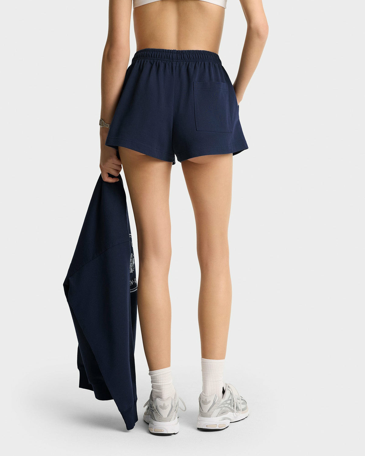 Sporty & Rich Eden Crest Disco Short - Navy/White