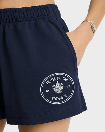 Sporty & Rich Eden Crest Disco Short - Navy/White