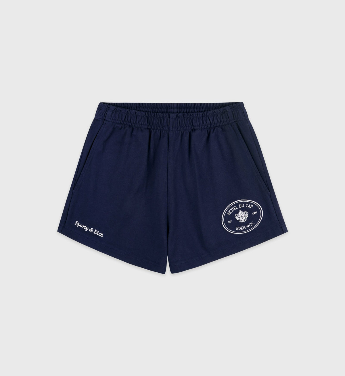Sporty & Rich Eden Crest Disco Short - Navy/White