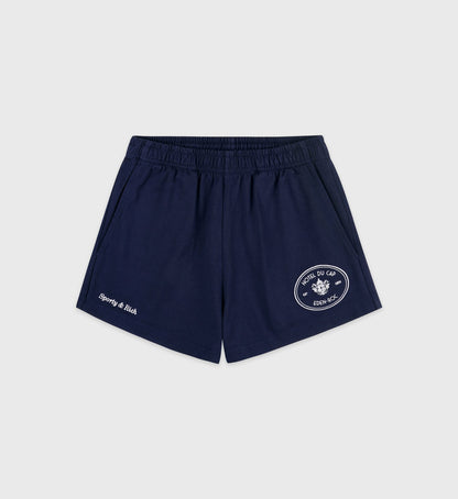 Sporty & Rich Eden Crest Disco Short - Navy/White