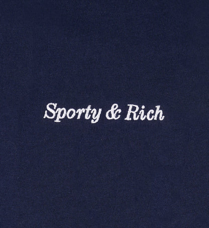 Sporty & Rich Eden Crest Disco Short - Navy/White