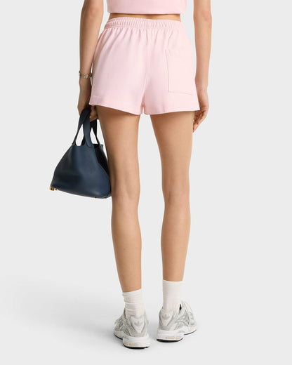 Sporty & Rich Eden Crest Disco Short - Pink Dolphin/Navy