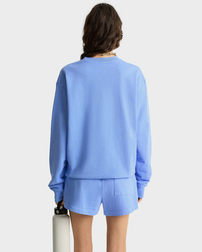Sporty & Rich Wellness Ivy Disco short - Flax blue/White