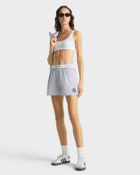 Sporty & Rich Yankees Serif Boxer Short - Navy Striped