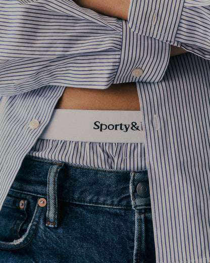 Sporty & Rich Yankees Serif Boxer Short - Navy Striped
