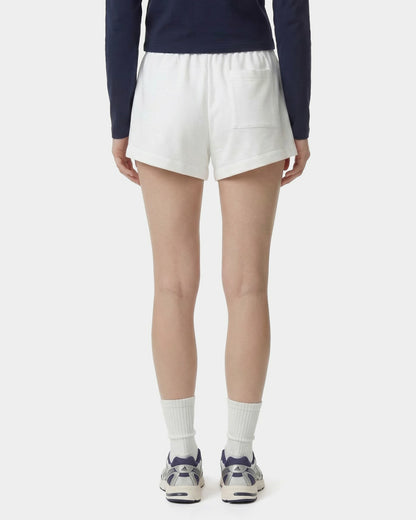 Sporty & Rich Syracuse Embroidered Disco Short - White/Navy
