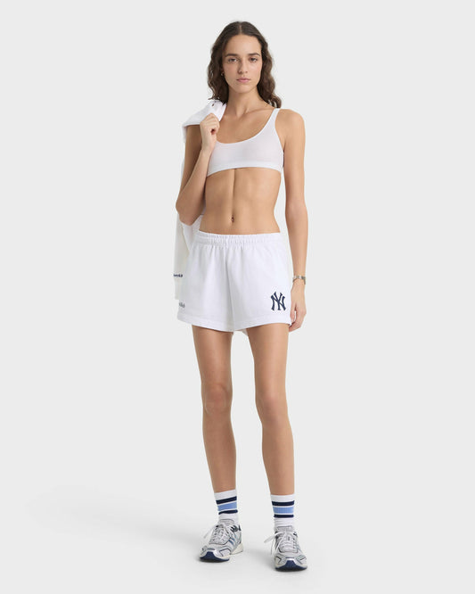 Sporty & Rich Heritage Yankees Serif Disco Short - White/Navy