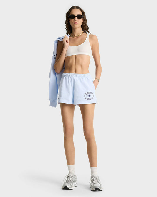 Sporty & Rich Eden Crest Disco Short - Ciel/Navy