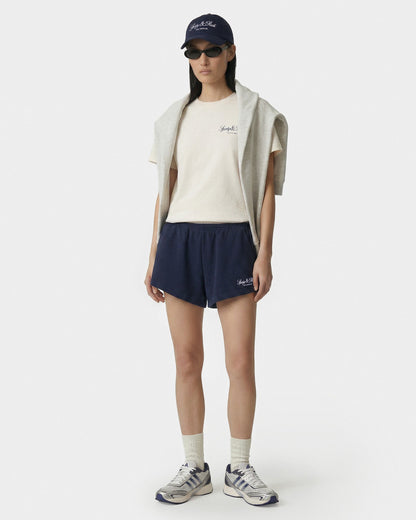 Sporty & Rich Vendome LA Embroidered Disco Short - Navy/White