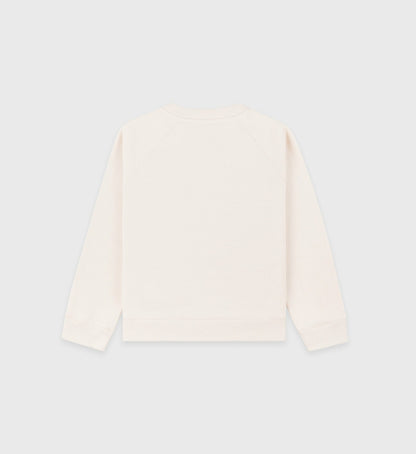 Sporty & Rich H&W Crest Kids Crewneck - Cream/Navy