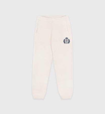 Sporty & Rich H&W Crest Kids Sweatpant - Cream/Navy