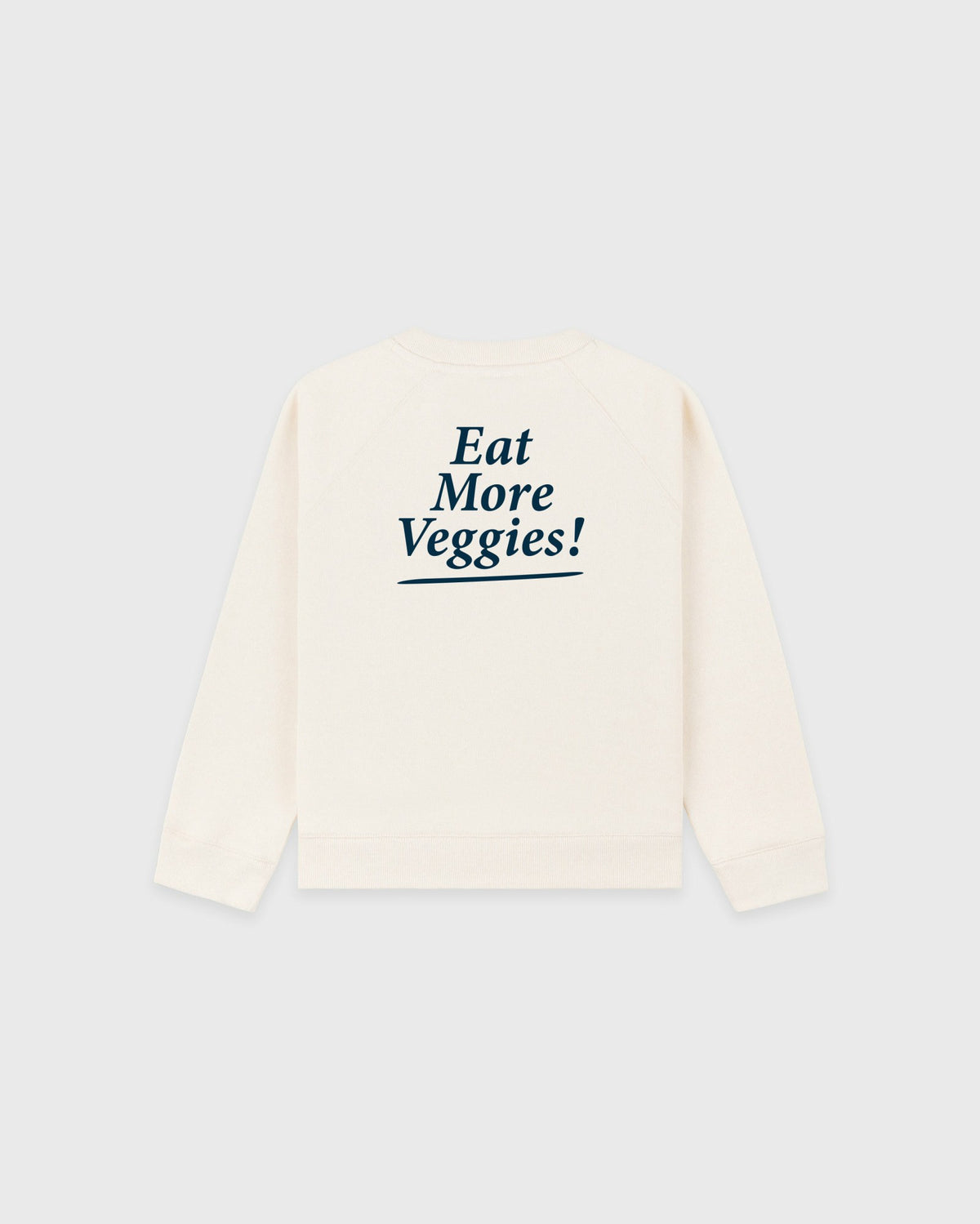 Sporty & Rich Eat More Veggies Kids Crewneck - Cream/Navy