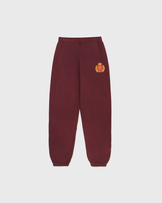 Sporty & Rich NY Health Crest Kids Sweatpant - Merlot