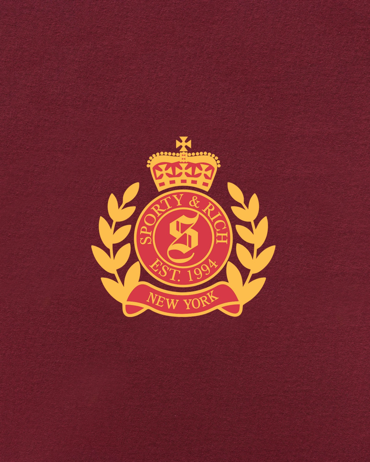 Sporty & Rich NY Health Crest Kids Sweatpant - Merlot