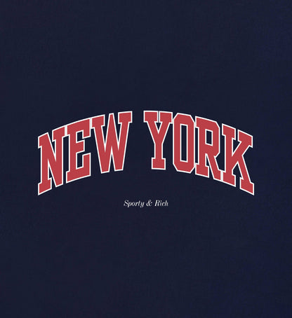 Sporty & Rich New York Ivy Kids Hoodie - Navy/Ruby