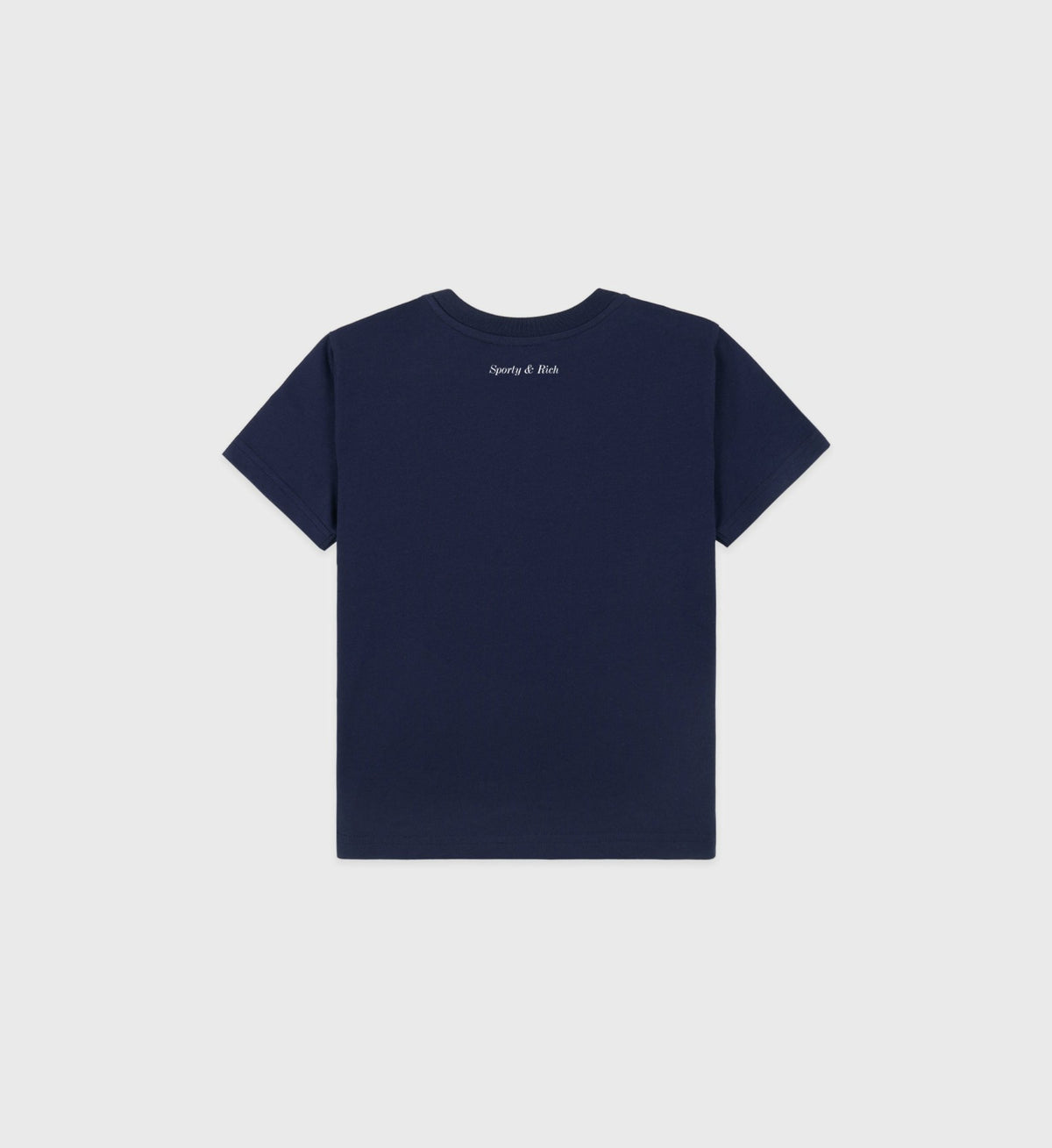 Sporty & Rich Eden Crest Kids T Shirt - Navy/White