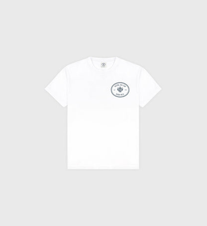 Sporty & Rich Eden Crest Kids T Shirt - White/Navy
