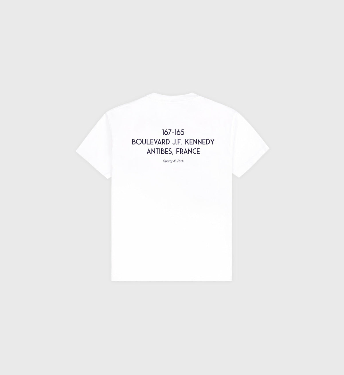 Sporty & Rich Eden Crest Kids T Shirt - White/Navy