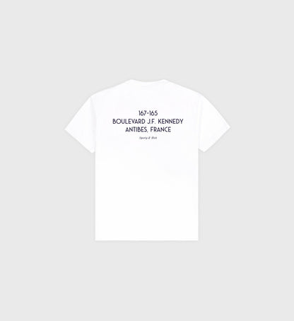 Sporty & Rich Eden Crest Kids T Shirt - White/Navy