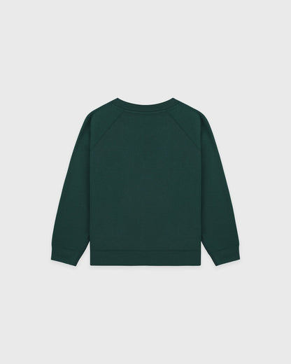 Sporty & Rich Wellness Ivy Kids Crewneck - Forest/White