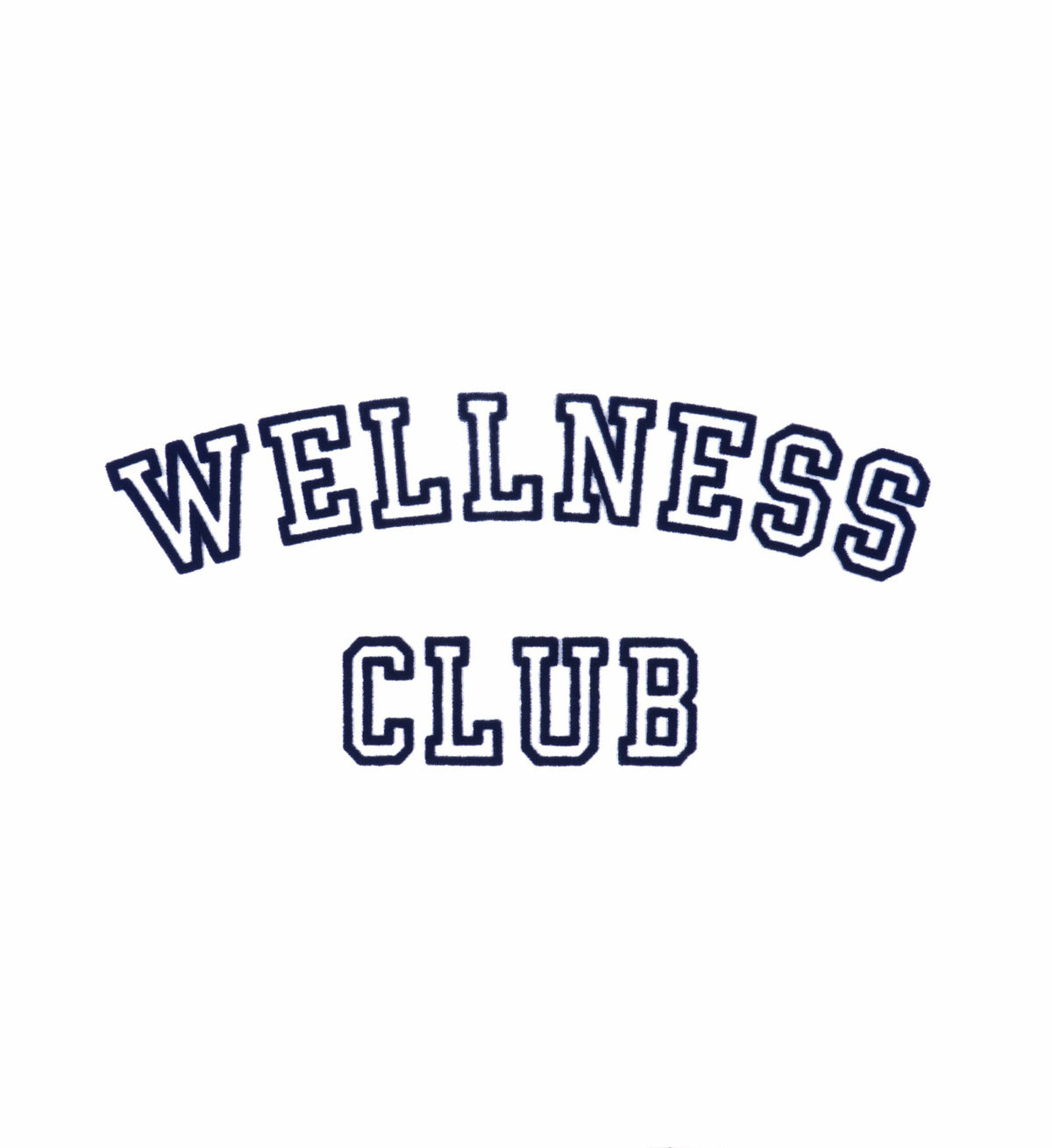 Sporty & Rich Wellness Club Flocked Kids Ringer Tee - White/Navy