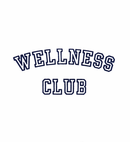 Sporty & Rich Wellness Club Flocked Kids Ringer Tee - White/Navy