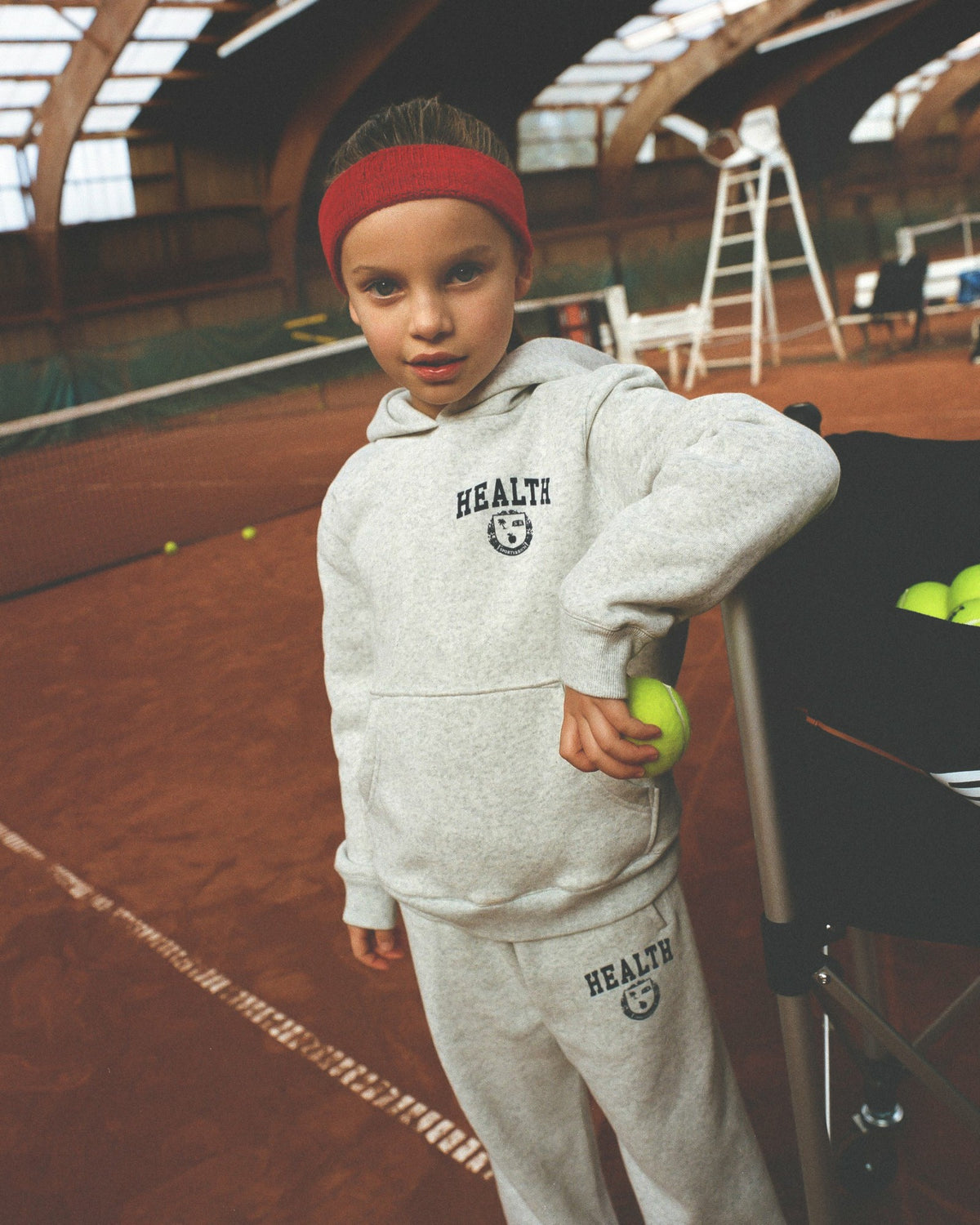Sporty & Rich Diana Kids Hoodie - Heather Gray/Navy