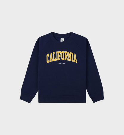 Sporty & Rich California Kids Crewneck - Navy/Gold