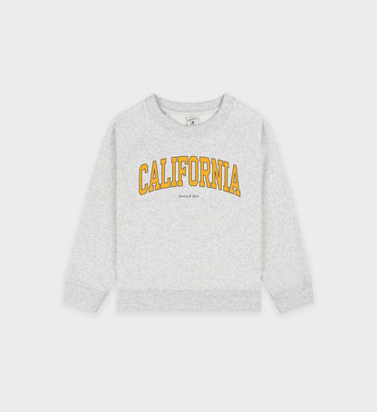 Sporty & Rich California Kids Crewneck - Heather Gray/Gold