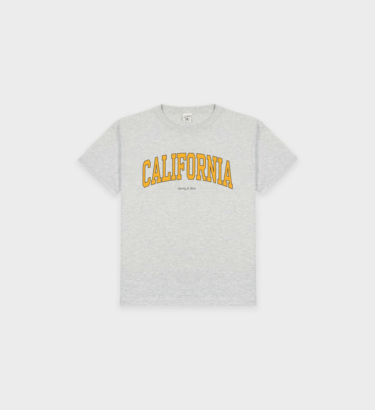Sporty & Rich California Kids T-Shirt - Heather Gray/Gold