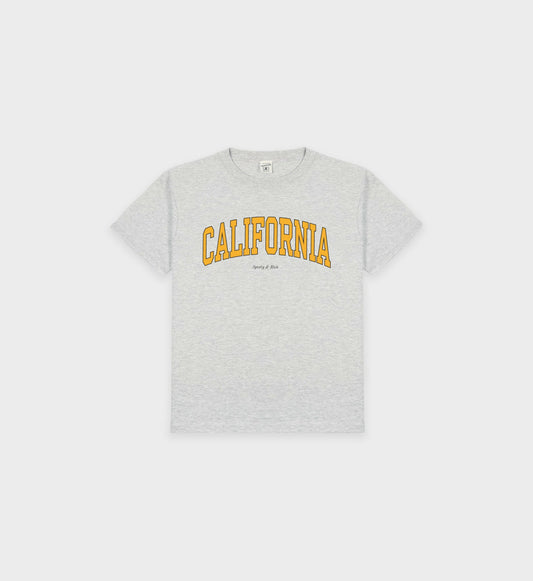 Sporty & Rich California Kids T-Shirt - Heather Gray/Gold