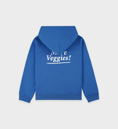 Sporty & Rich Serif Logo Kids Hoodie - Paris Blue