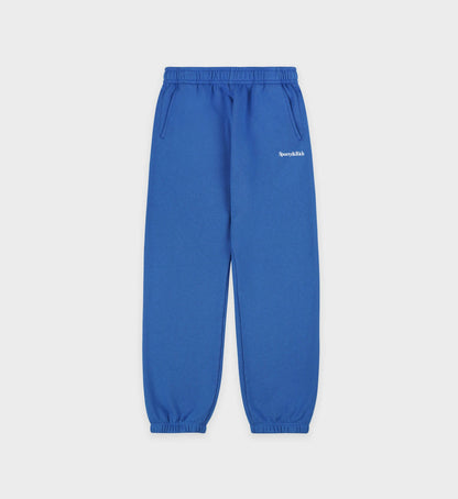 Sporty & Rich Serif Logo Kids Sweatpant - Paris Blue/White