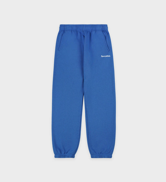 Sporty & Rich Serif Logo Kids Sweatpant - Paris Blue/White